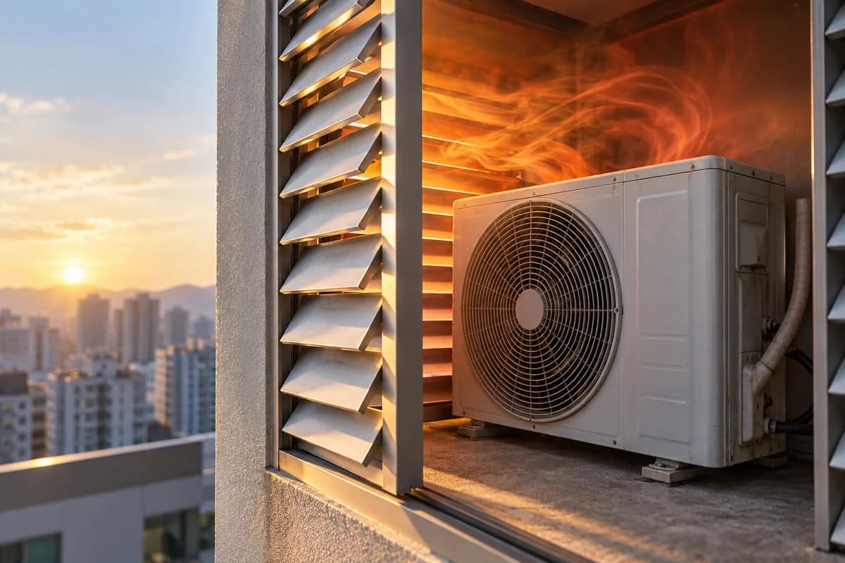 실외기실 루버 각도 주제를 표현한 이미지