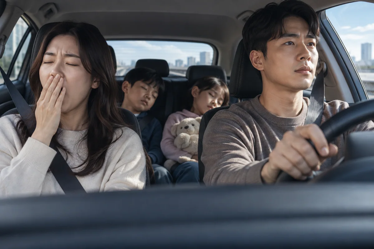 자동차 내기순환 이산화탄소 주제를 표현한 이미지