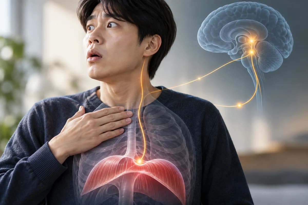 딸꾹질 멈추는 법 주제를 표현한 이미지