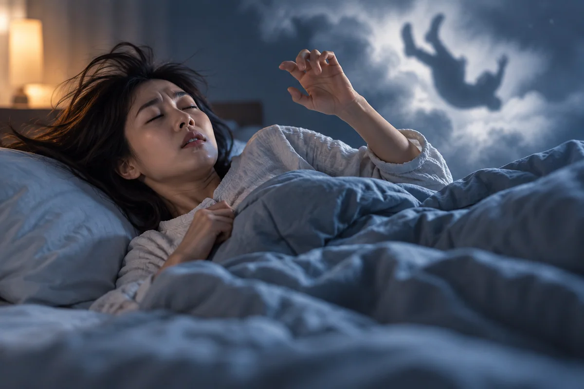 수면 놀람증 주제를 표현한 이미지