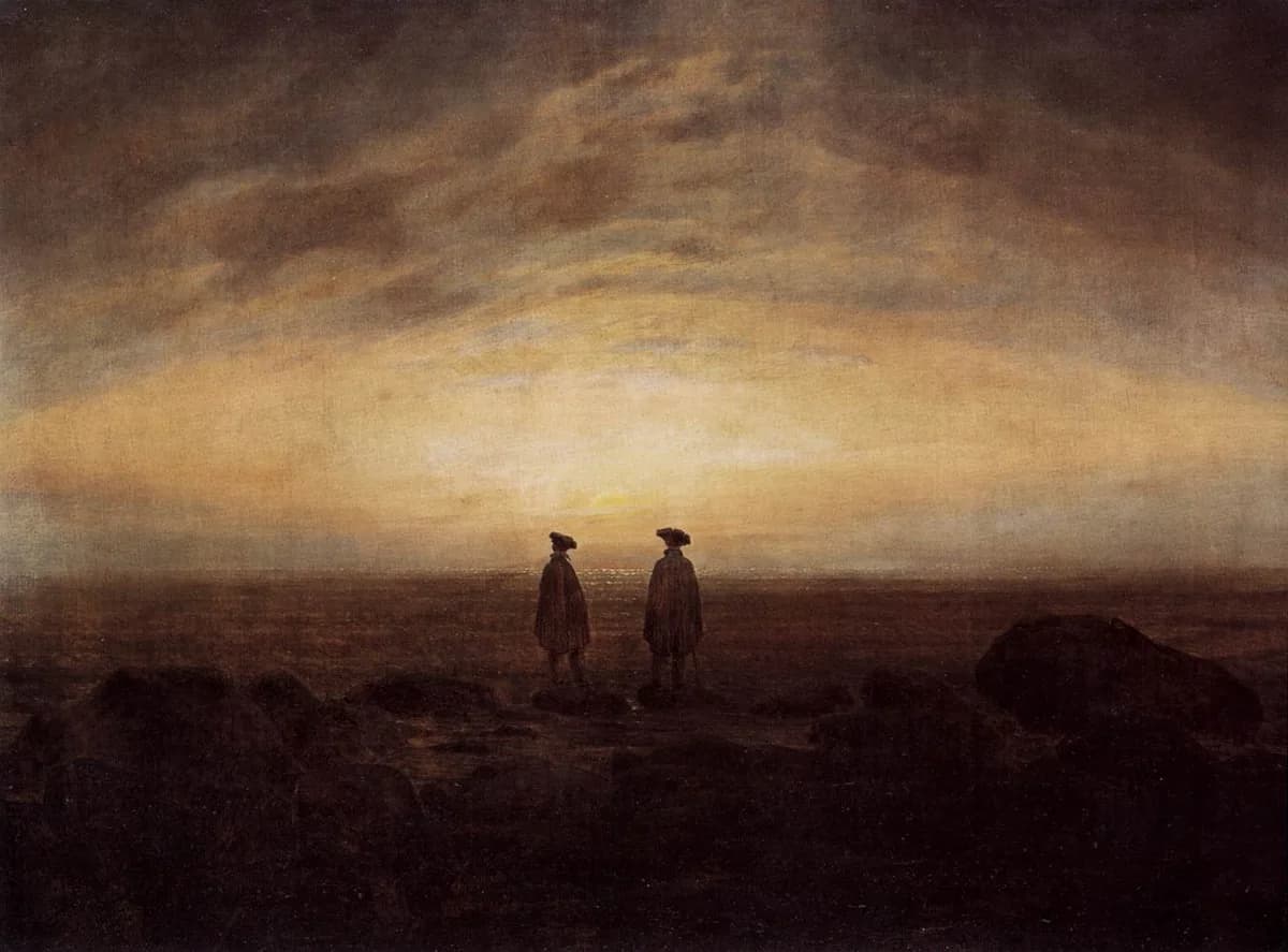 카스파르 다비트 프리드리히가 1817년에 그린 그림 '바닷가의 두 남자'